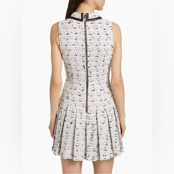 Alice + Olivia Ellis Tweed Pleated Minidress size 4 - Picture 4 of 12